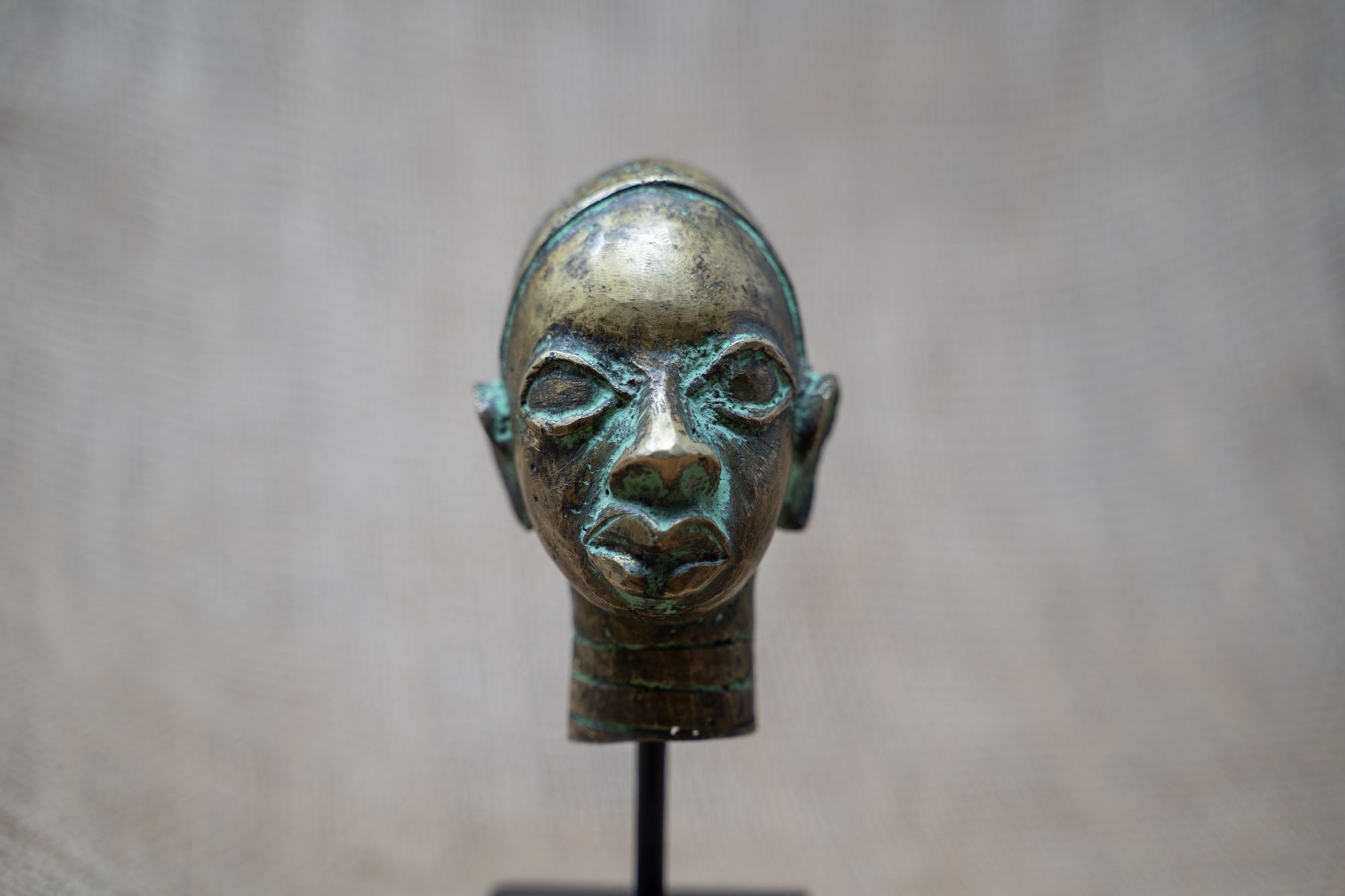 Benin Bronze Head - 37.8