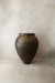 Large Vintage Brown Glazed Ceramic Pot - AS4