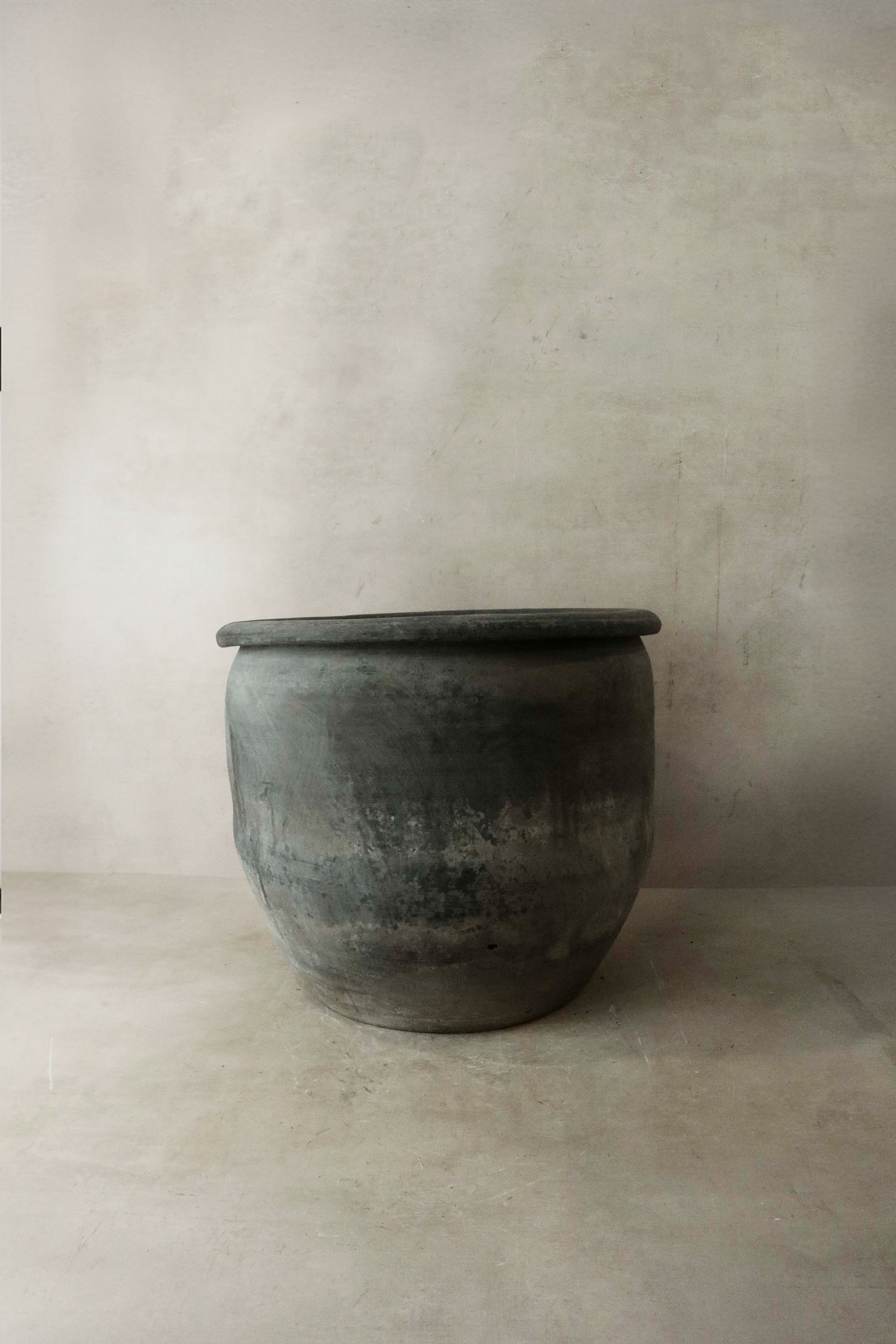 Big Old Grey Asian Pots- L004