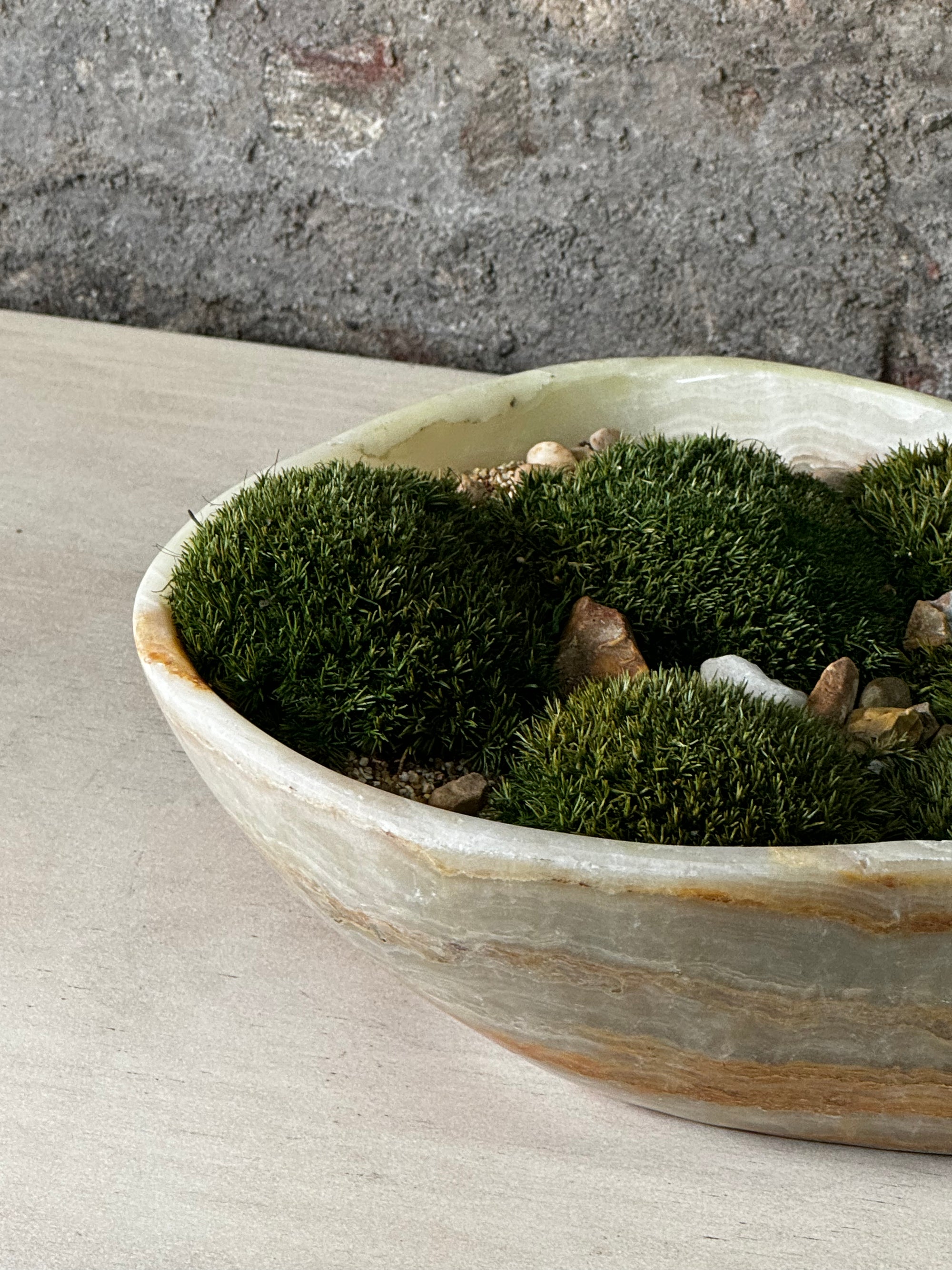 Premium Onyx Bowl with preserved moss FR16