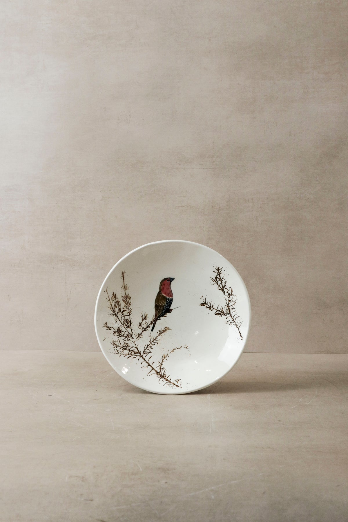 Fynbos &amp; Bird ceramic plate n°18