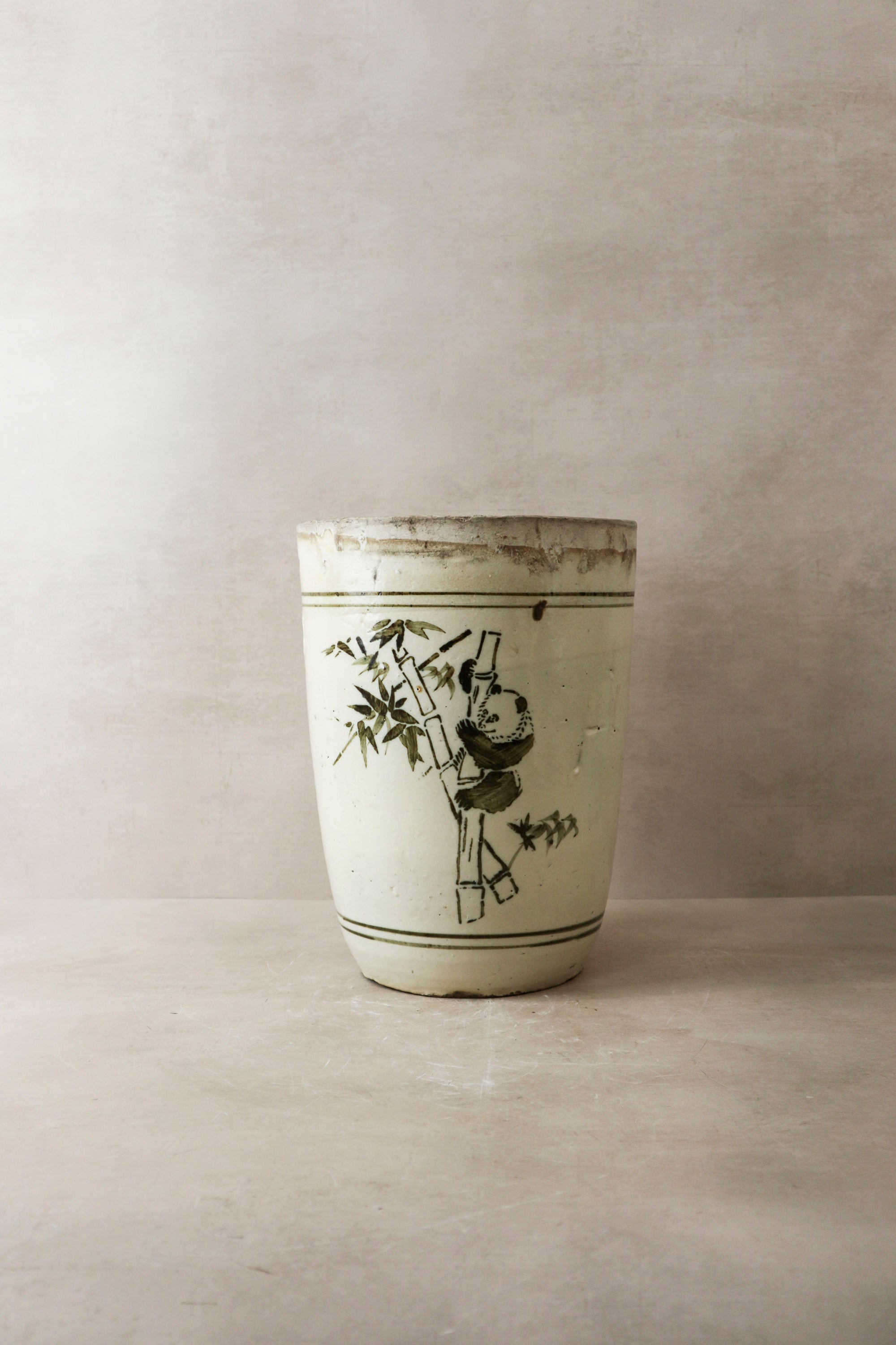 Vintage Glazed Chizou Flower Pot - 5