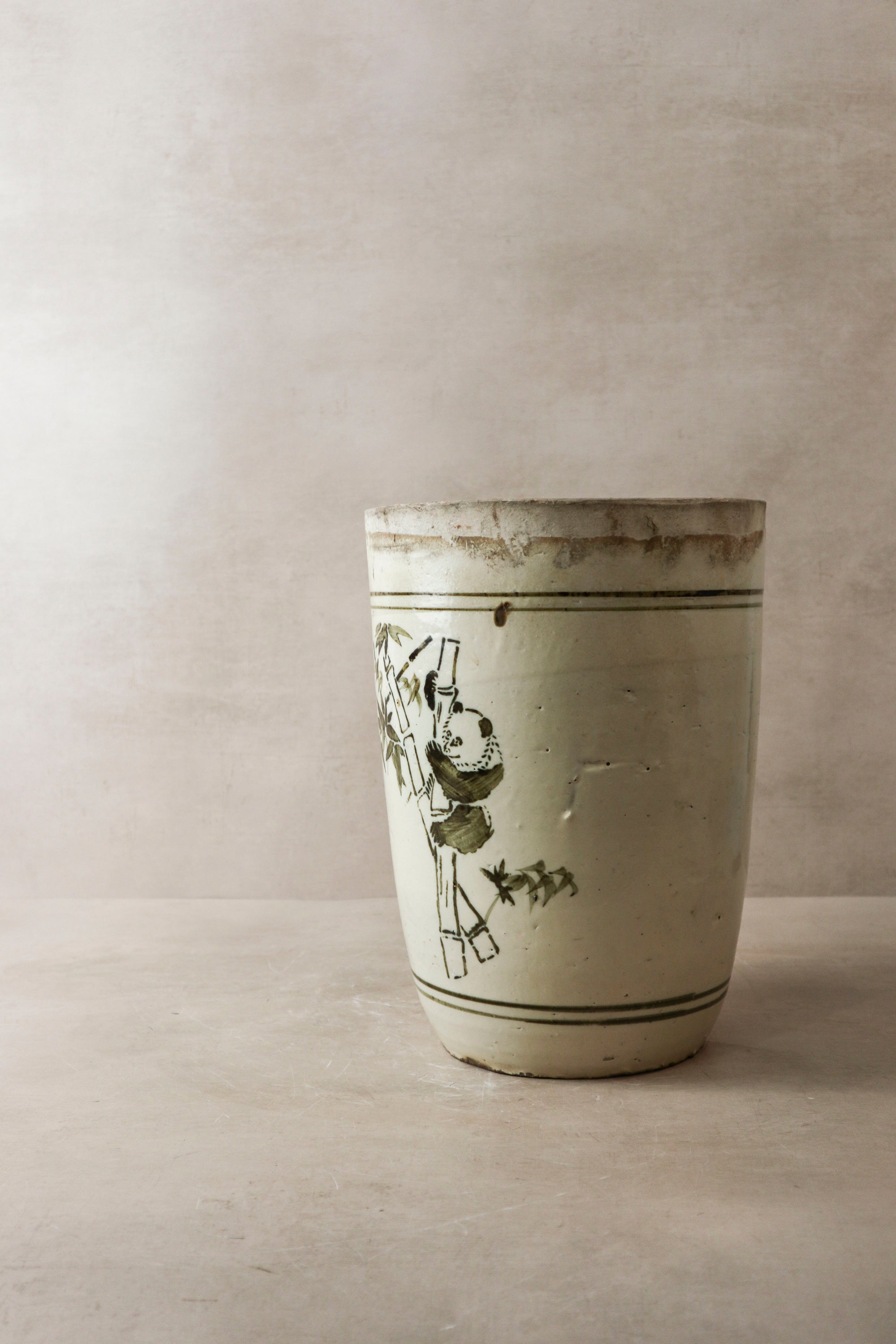 Vintage Glazed Chizou Flower Pot - 5