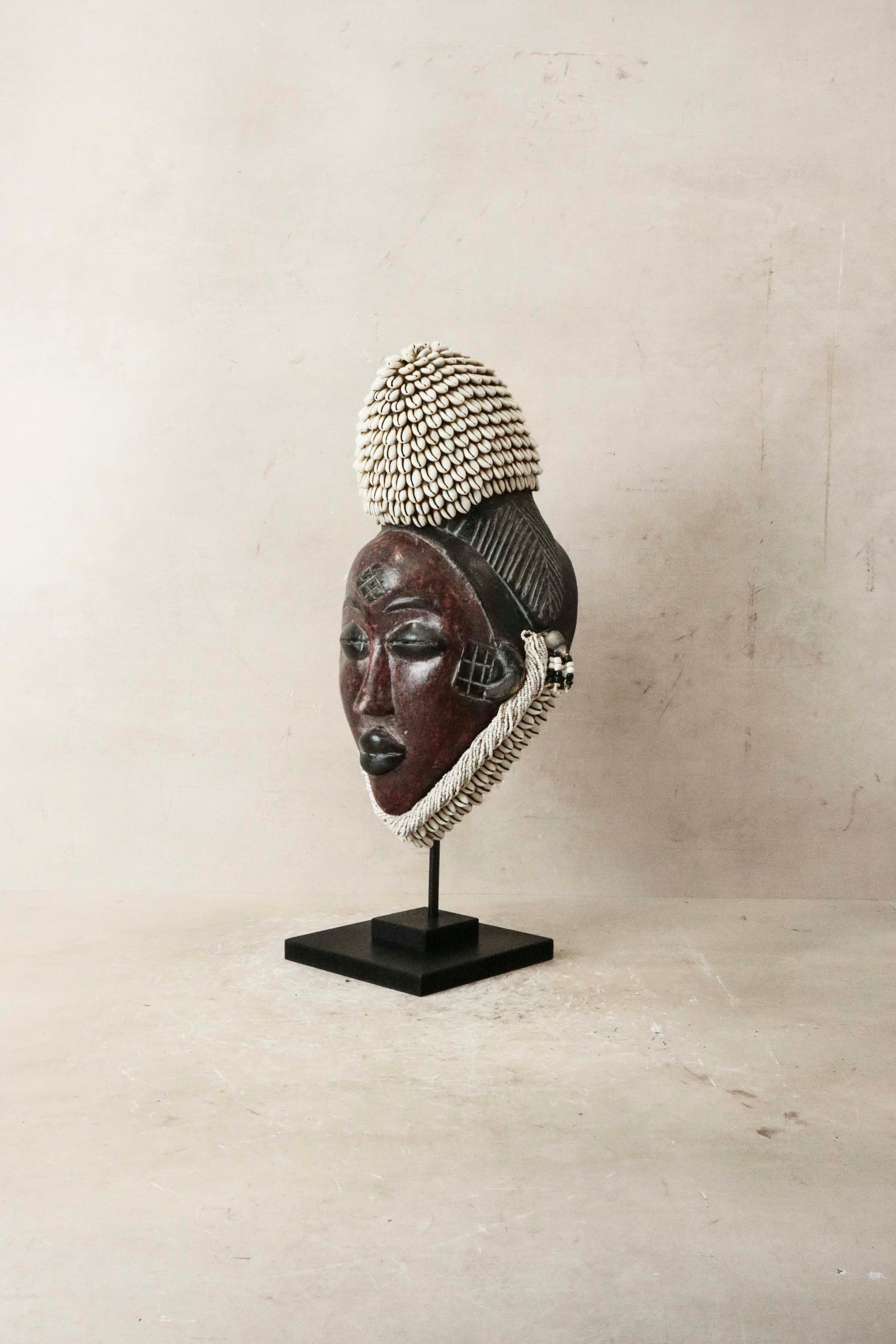 Beaded Punu Mask, Gabon - 6.5