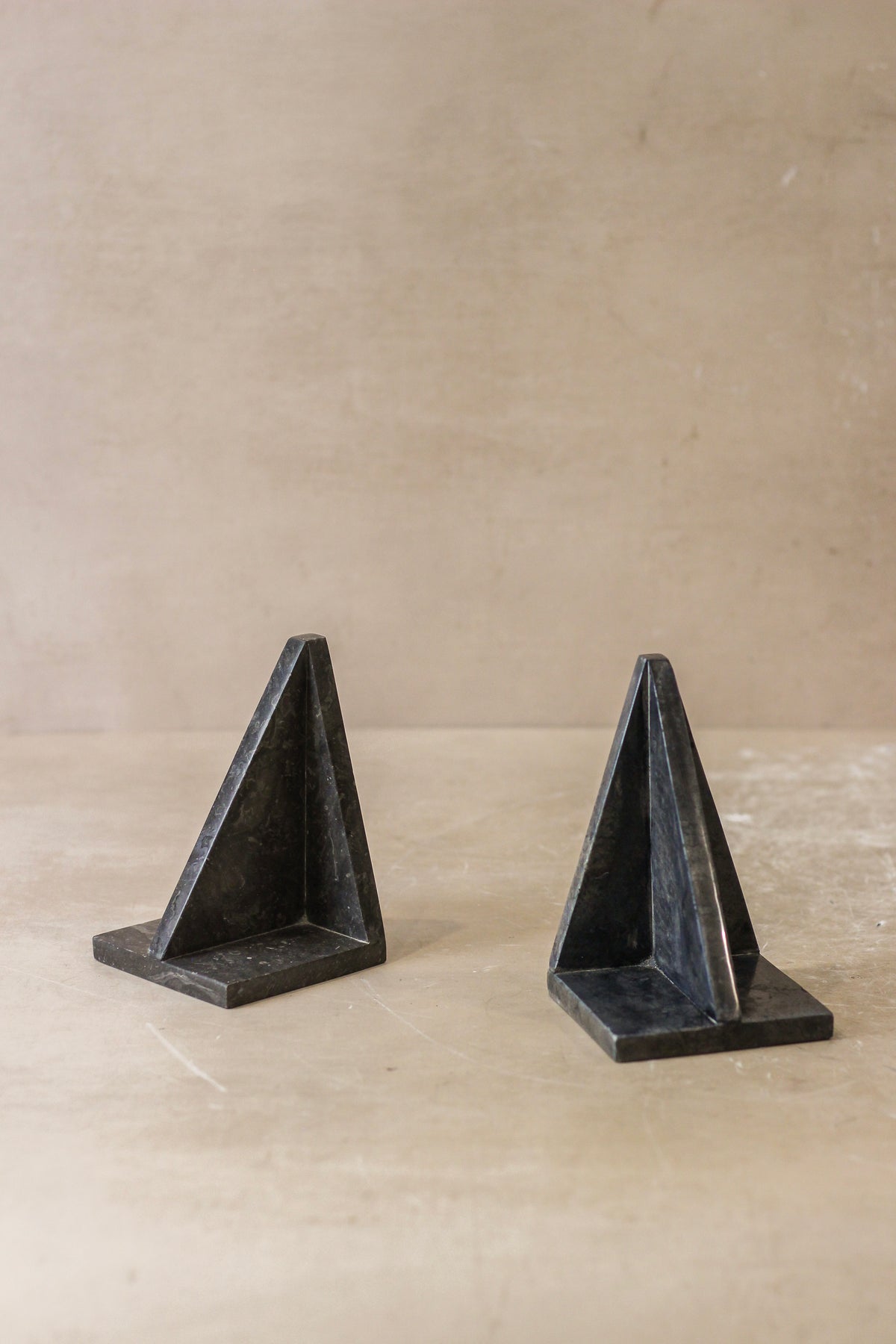 Marble Bookends - Black