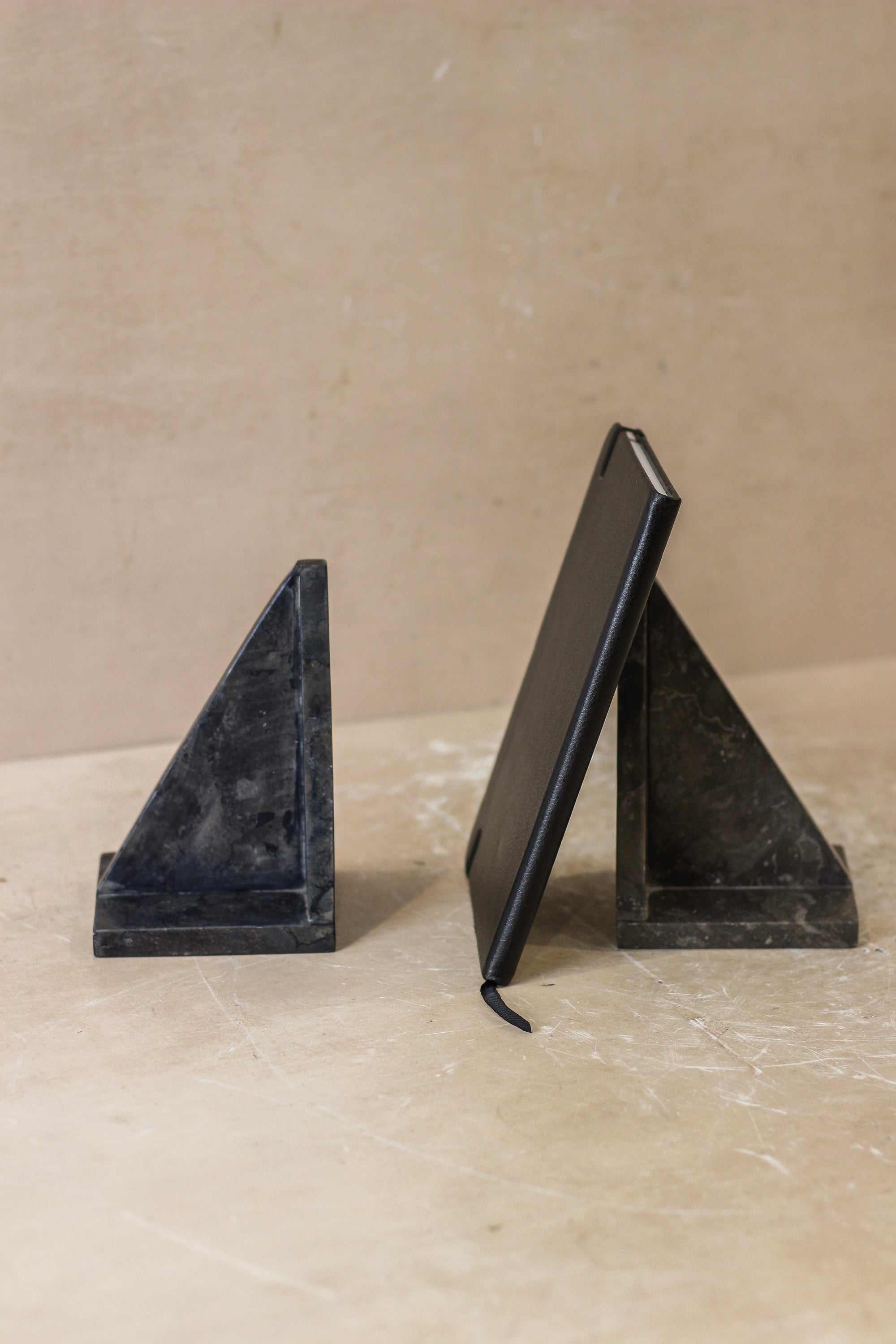 Marble Bookends - Black