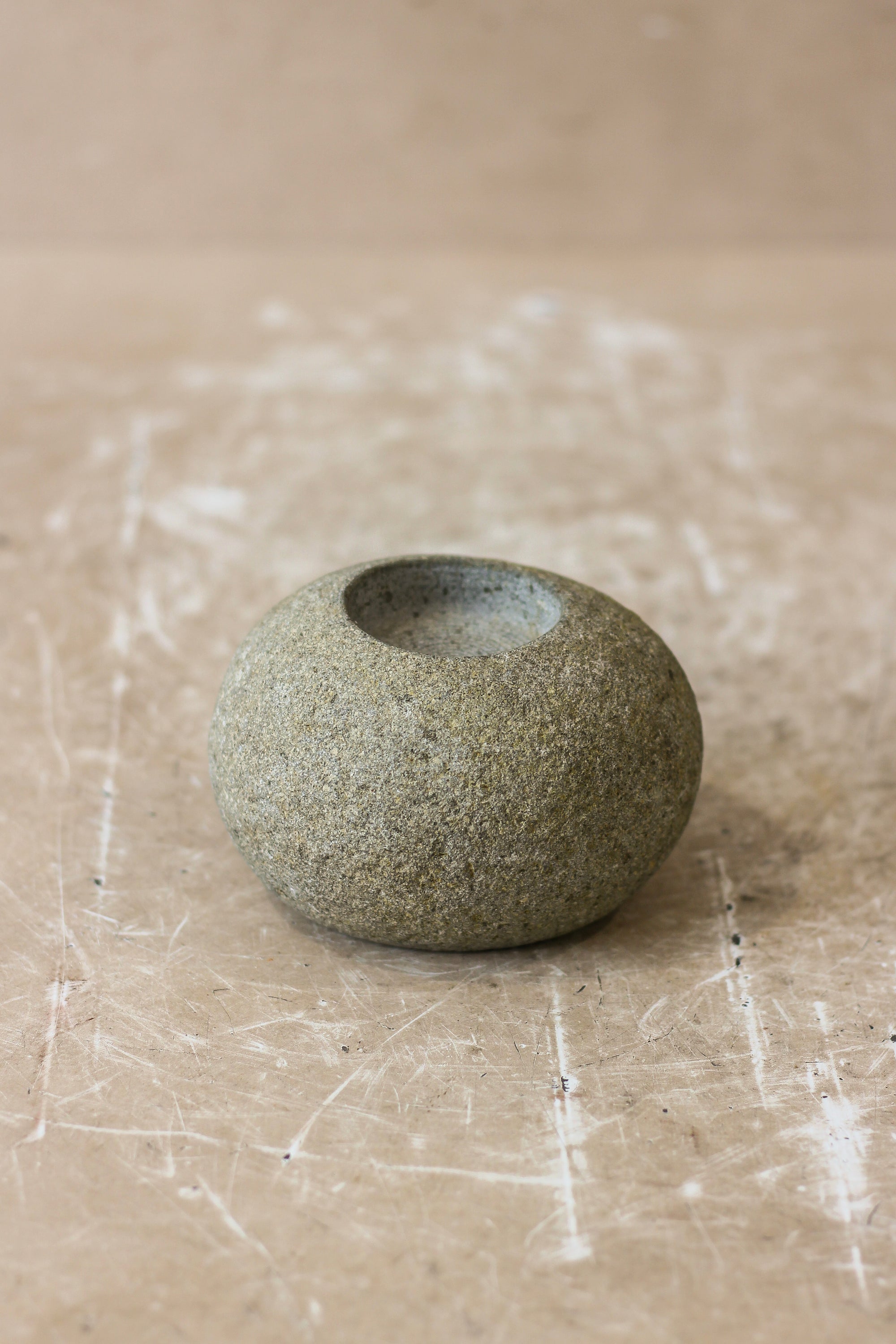 River Stone Candle Holder - 62B.1