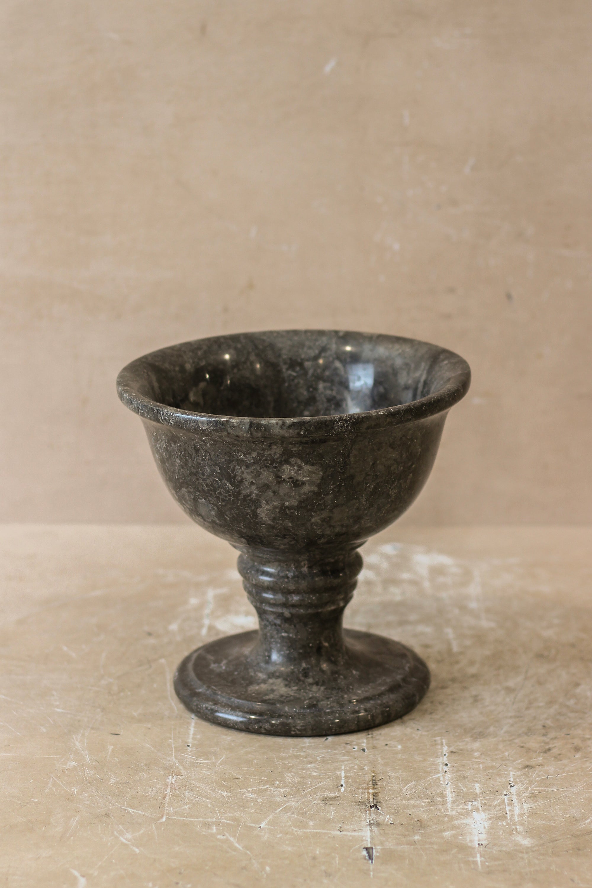 Black Marble Chalice Bowl