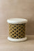 Bamileke Stool - White/Natural