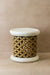 Bamileke Stool - White/Natural