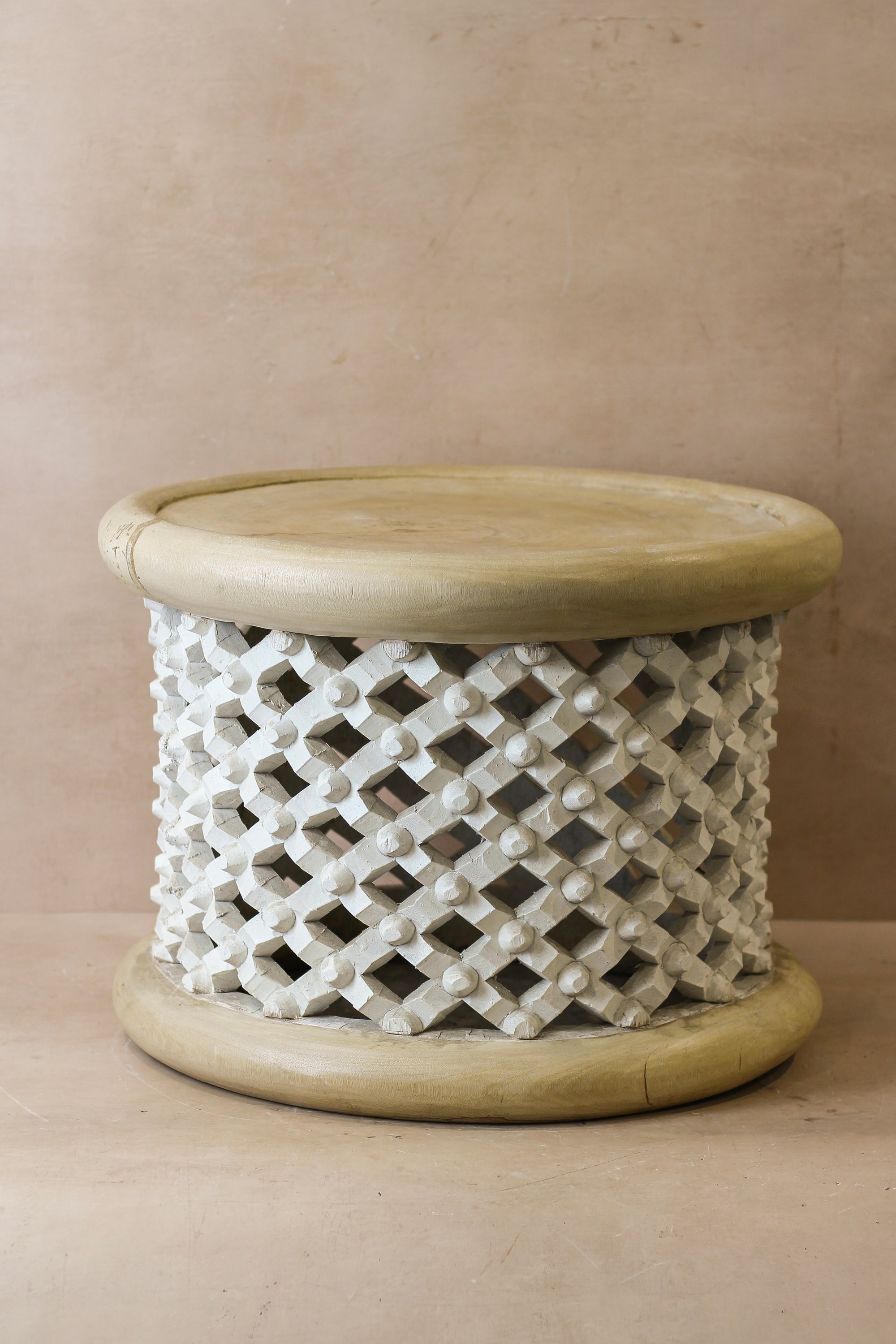 Bamileke Table - Natural/White