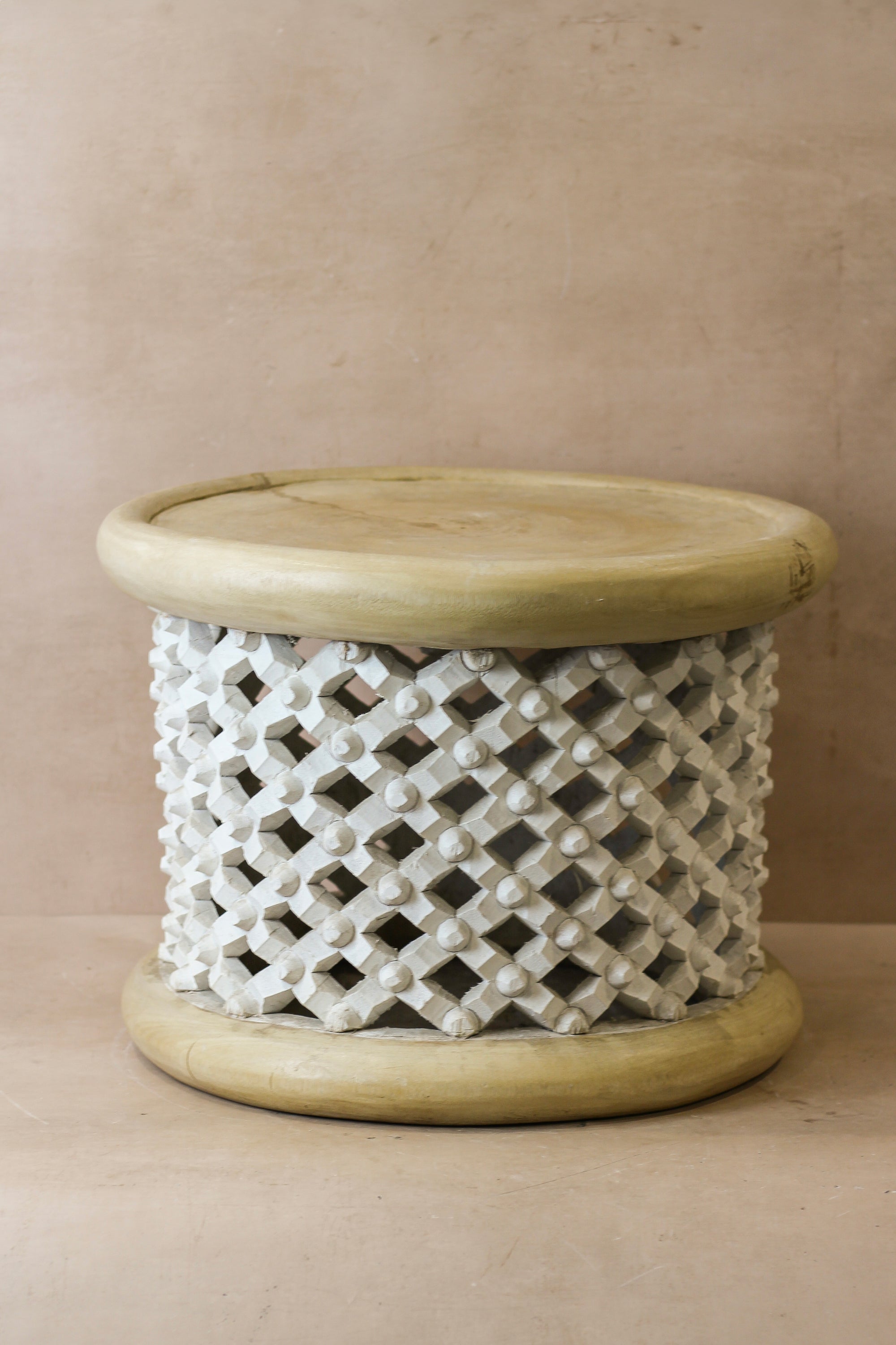 Bamileke Table - Natural/White