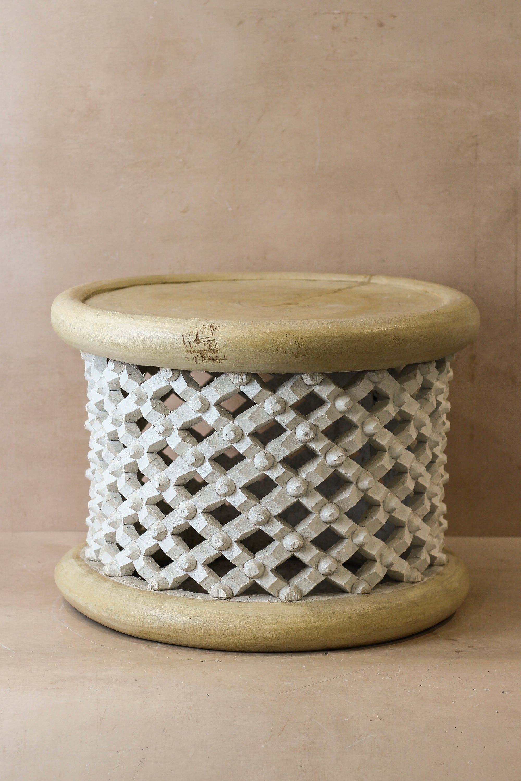 Bamileke Table - Natural/White