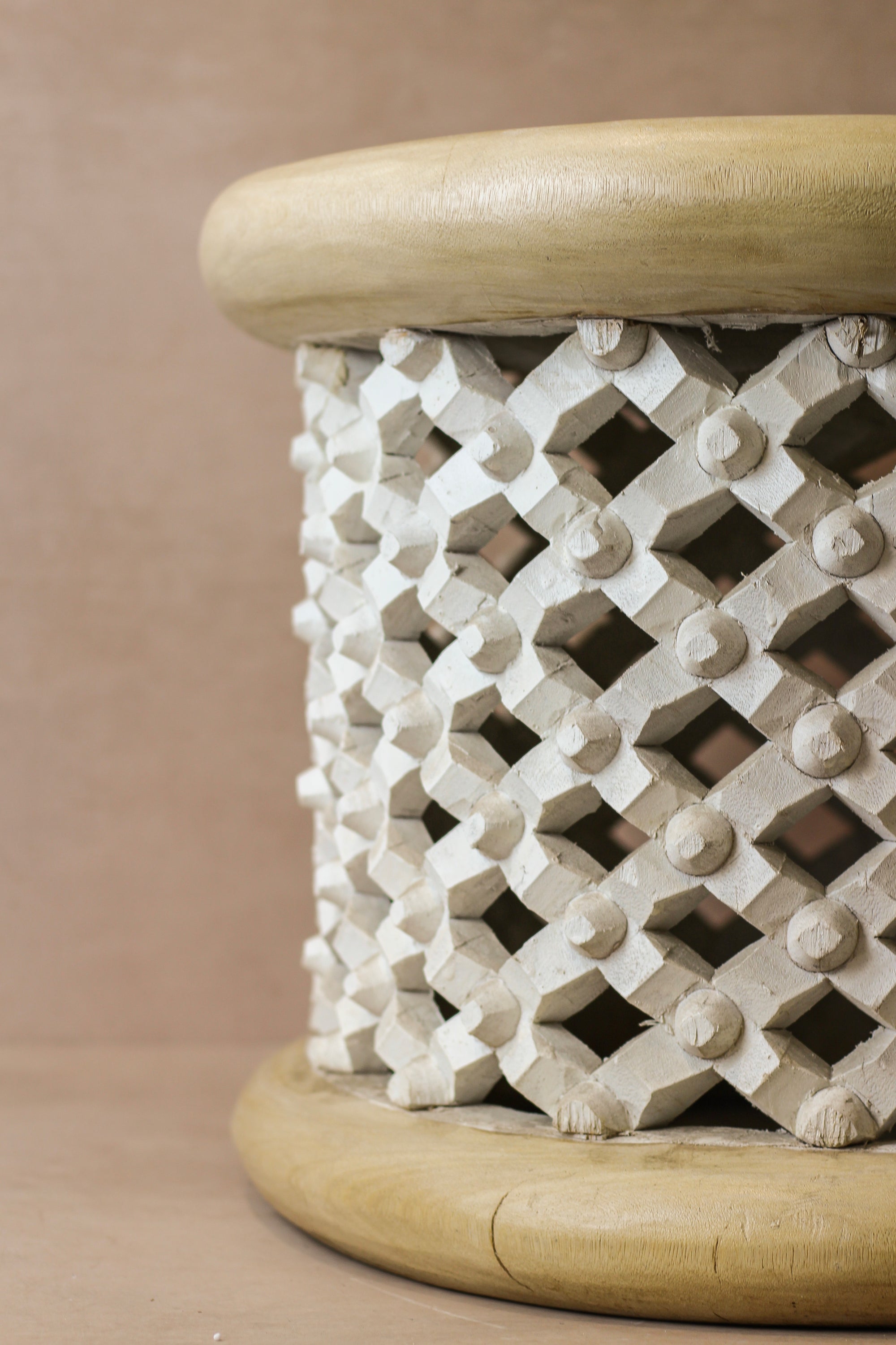 Bamileke Table - Natural/White