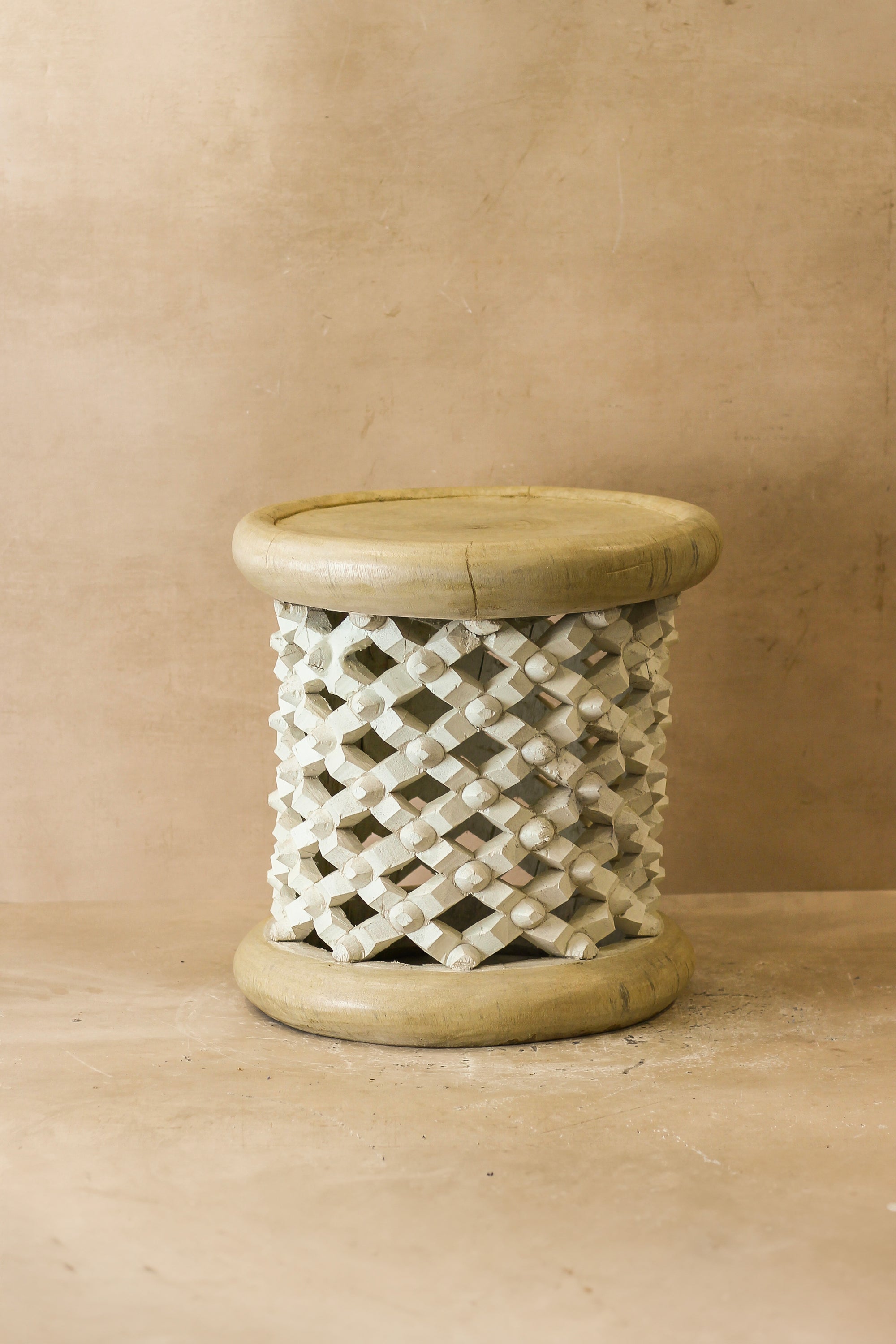 Bamileke Table - Natural/White - 123.1