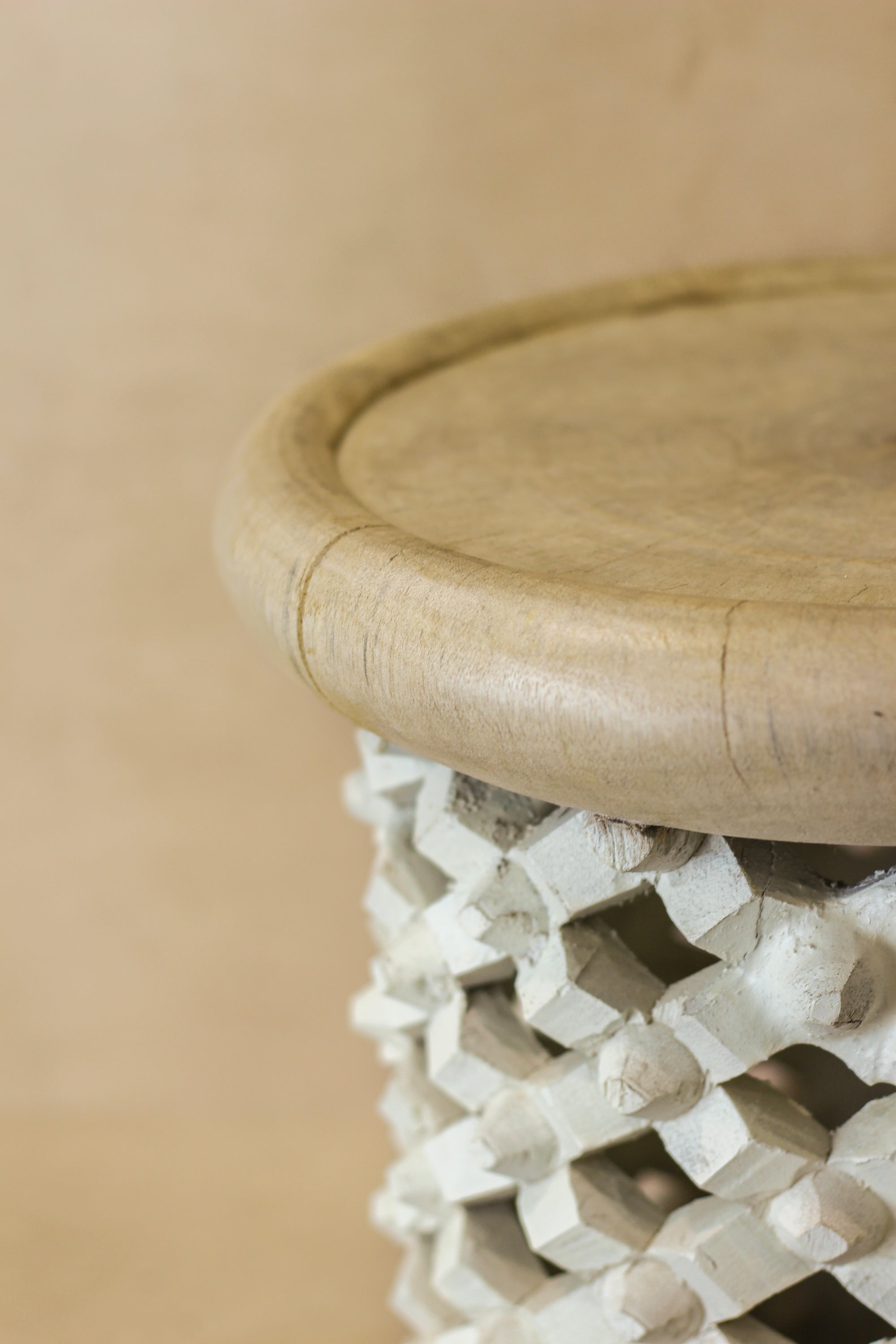 Bamileke Table - Natural/White - 123.1