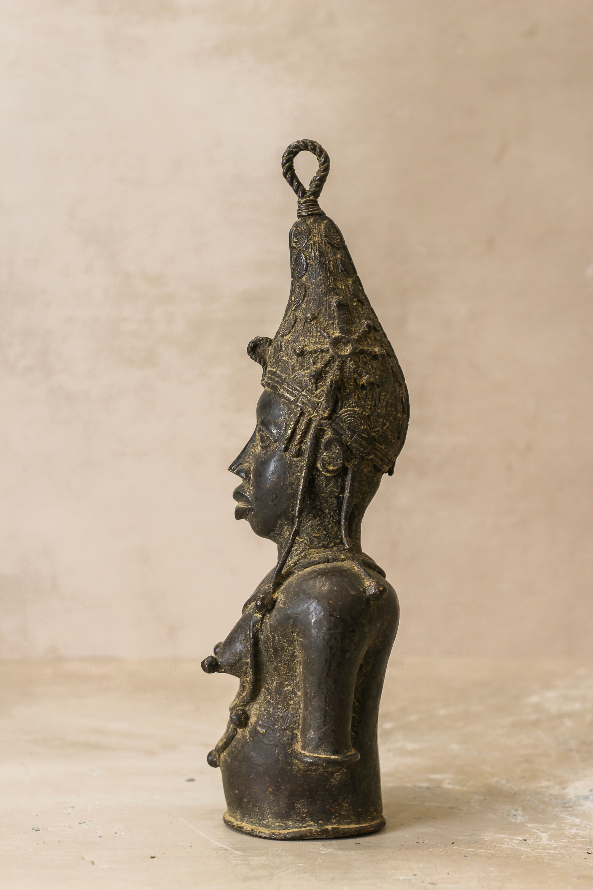 Vintage Benin Bronze Bust