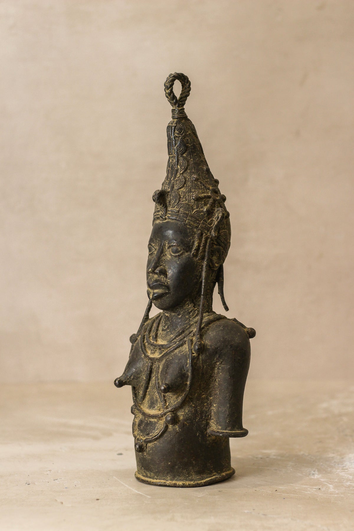 Vintage Benin Bronze Bust