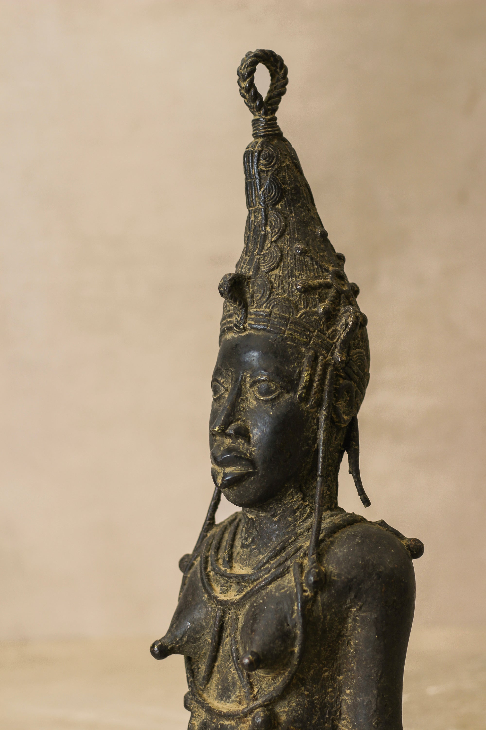 Vintage Benin Bronze Bust