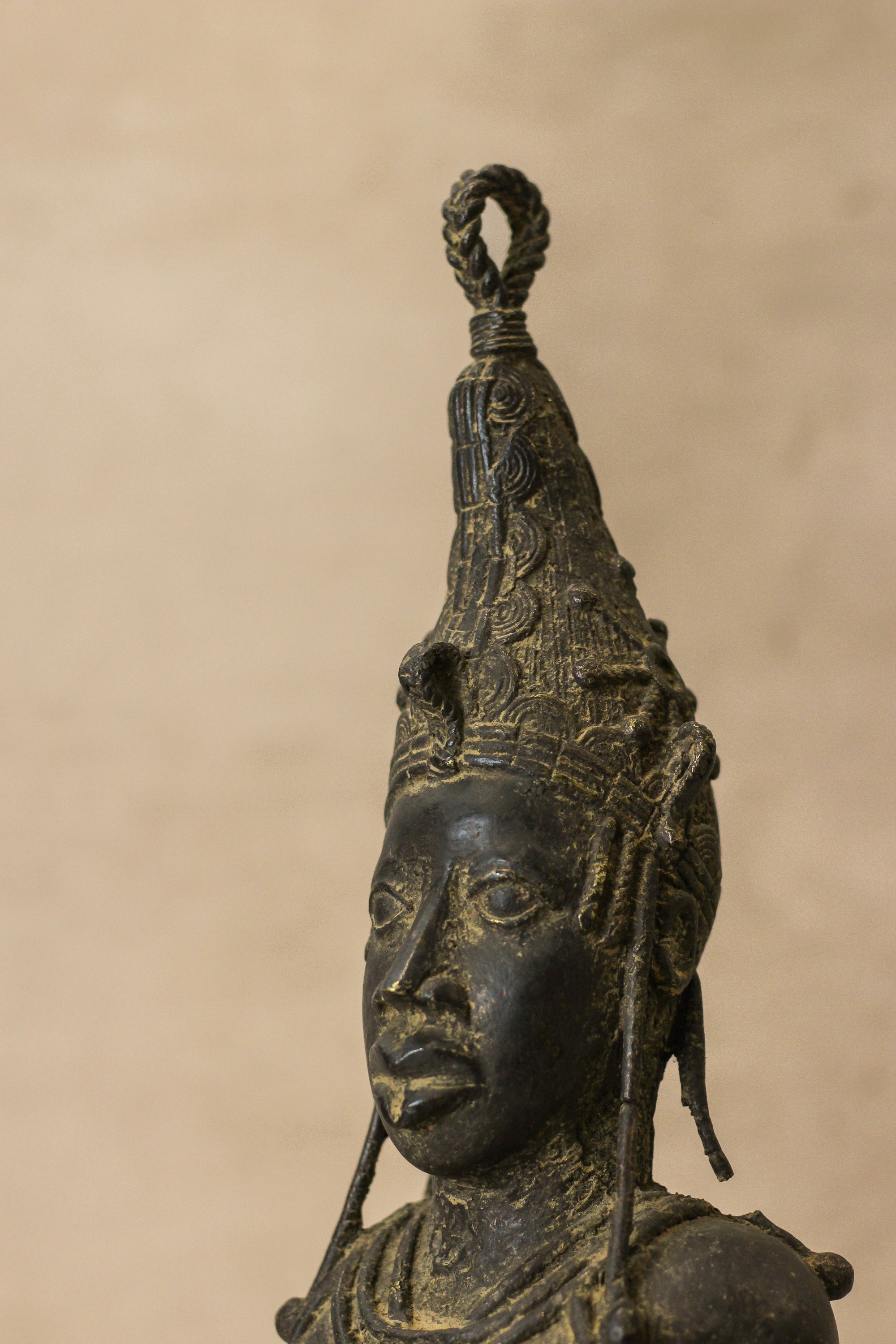 Vintage Benin Bronze Bust