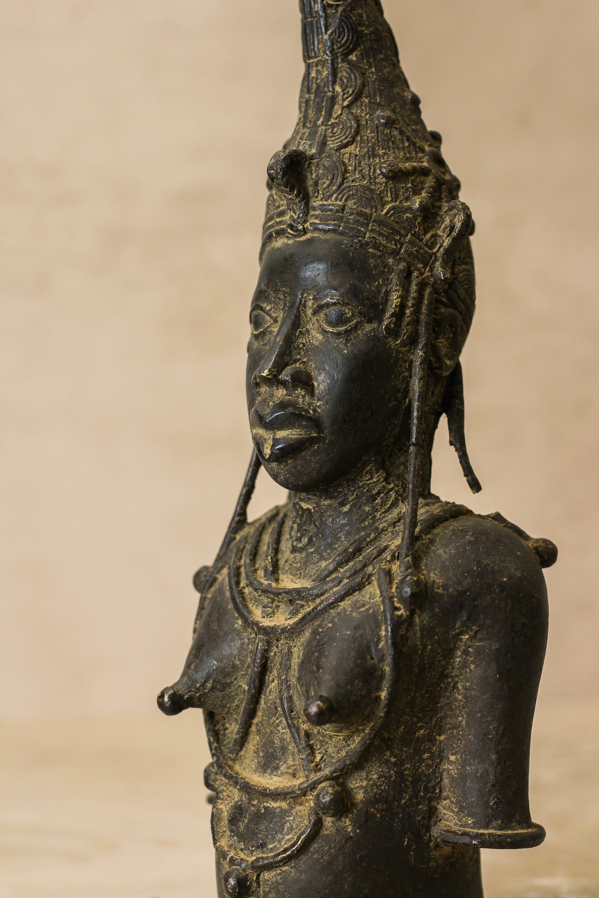 Vintage Benin Bronze Bust