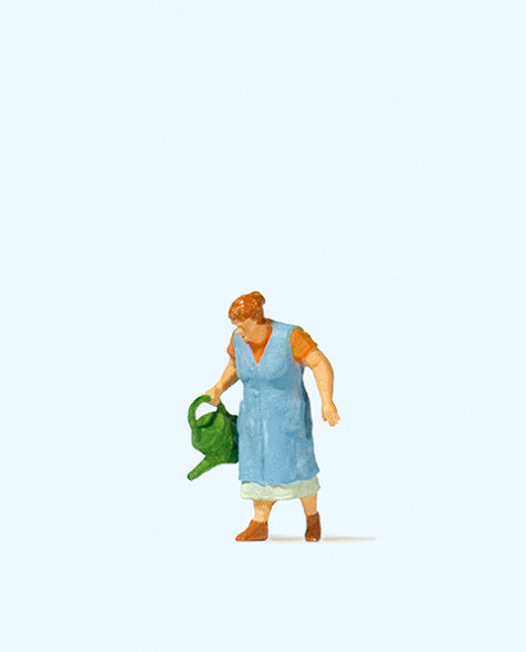 Grandmother Watering Flowers Terrarium Figures 28207