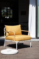 Rene Barba Lounge Chair White & Ocher