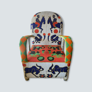 Yoruba hand beaded armchair, Hire & Rental