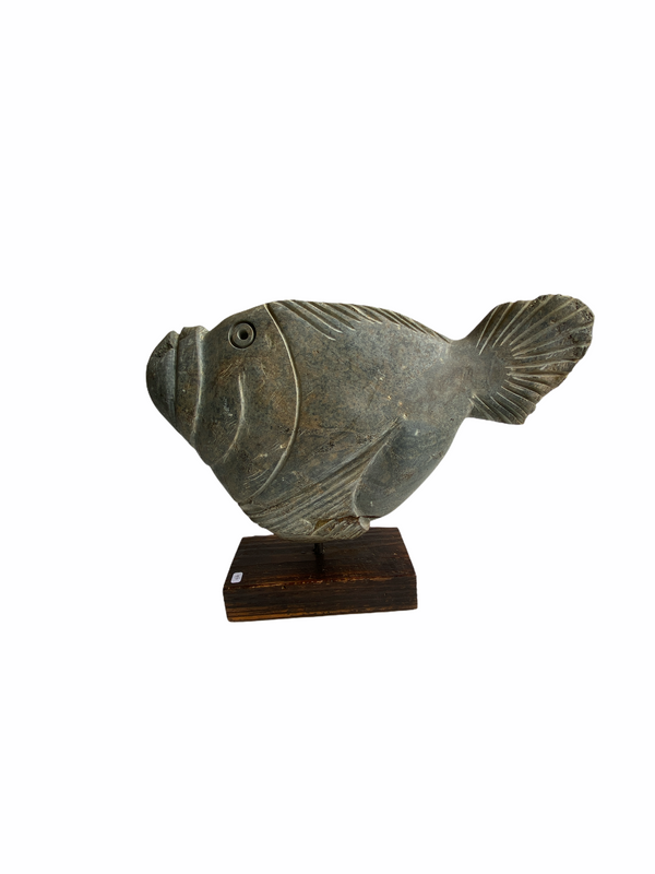 Stone Fish Sculpture - Zimbabwe (07) - Botanical Boys