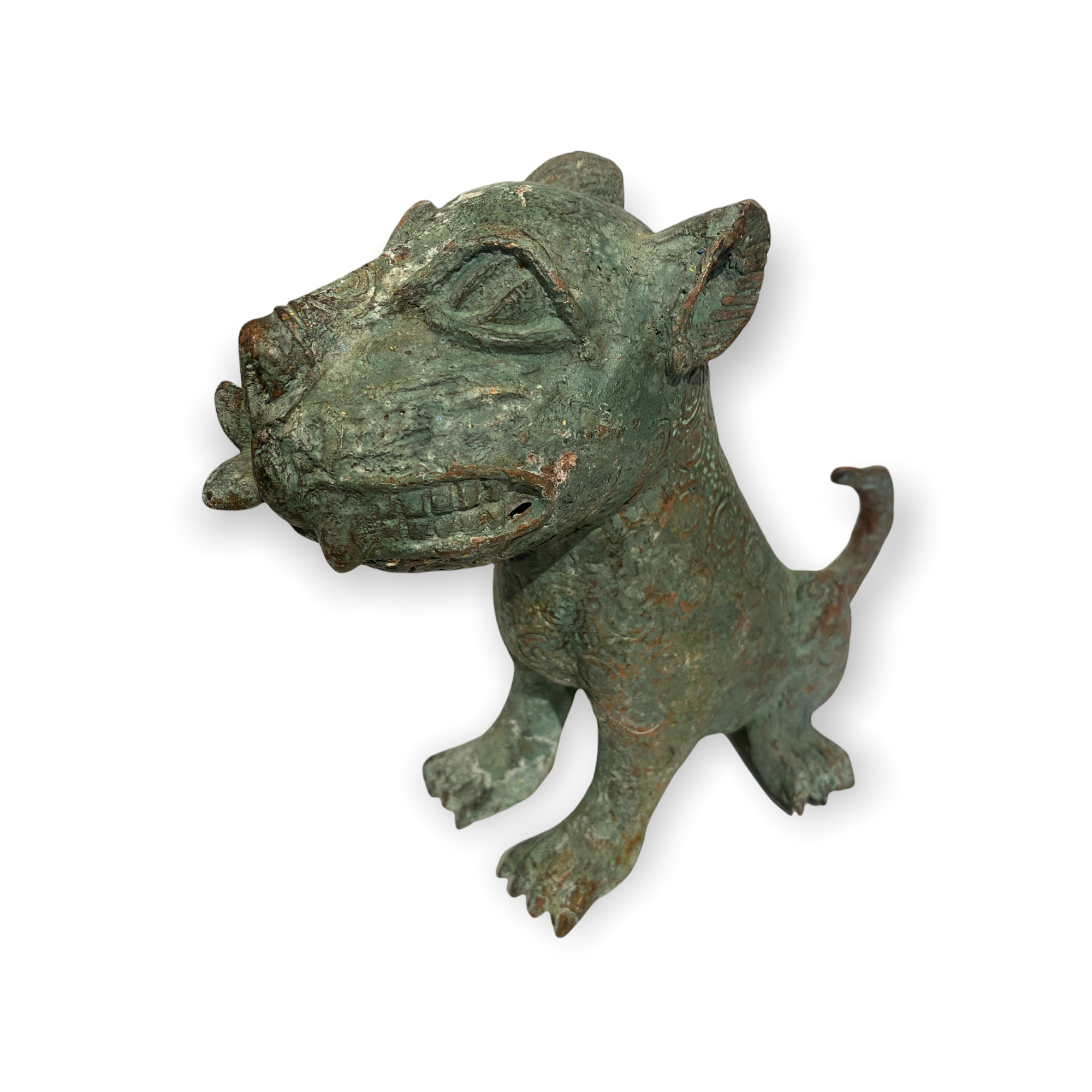 Benin Leopard sculpture - Bronze Large